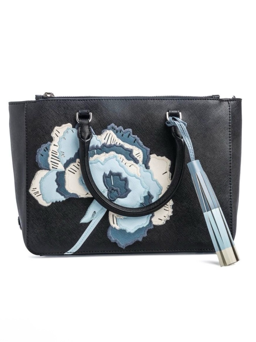 Tory Burch Robinson Floral Appliqué Tote shoulder bag purse
